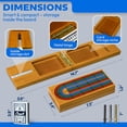 thumbnail image 4 of Cribbage Board Game Set with Storage - Classic Game Travel Cribbage Board with Wooden Card Storage for Adults & Kids - Ideal for Game Night, 4 of 10