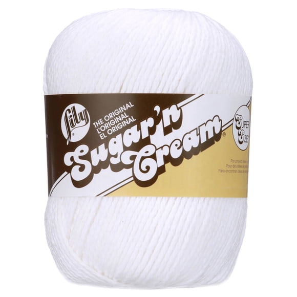 Lily Sugar'n Cream® Super Size Yarn, Cotton #4 Medium, 4oz/113g, 200 Yards