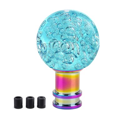 Levier de Vitesses, Levier de Vitesses à Bulles en Cristal Acrylique, Levier de Vitesses à Boule Ronde, Levier de Vitesses Transparent Bleu Ciel