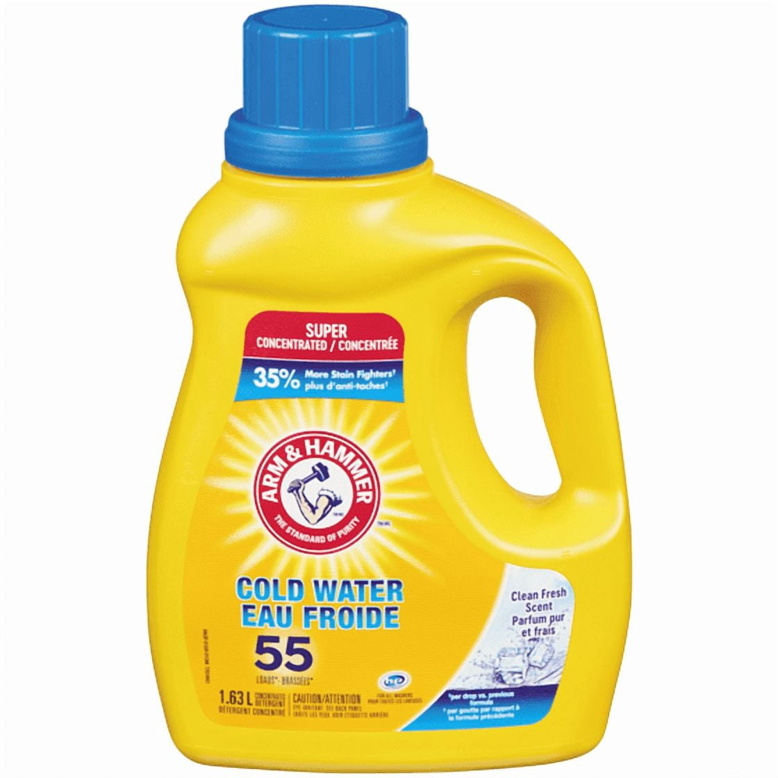 Cold Water Laundry Detergent Liquid Soap, Clean Fresh Scent, 55 Loads