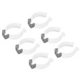 thumbnail image 1 of Unique Bargains Support de Clips en U T12 pour Ampoule DEL, Support de Montage, Pince pour Tube Fluorescent, Blanc, Lot de 6, 1 of 5