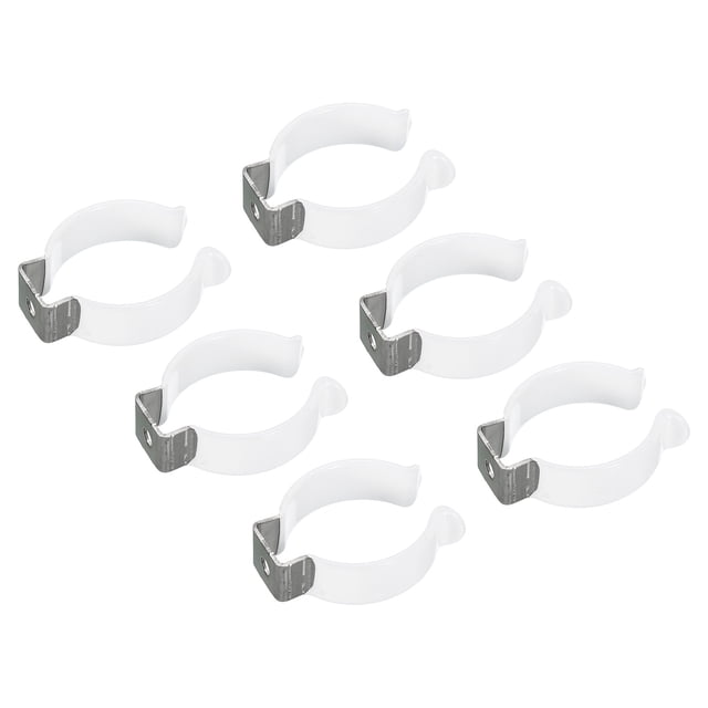 Unique Bargains Support de Clips en U T12 pour Ampoule DEL, Support de Montage, Pince pour Tube Fluorescent, Blanc, Lot de 6