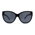thumbnail image 1 of Womens Luxury 90s Designer Inset Lens Shield Large Cat Eye Sunglasses All Black, 1 of 4