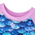 thumbnail image 4 of Girls Rash Guard 2-Piece Swimwear Fish Scale Pattern Swimwear Upf 50+ Uv for 4-12Y, 4 of 6