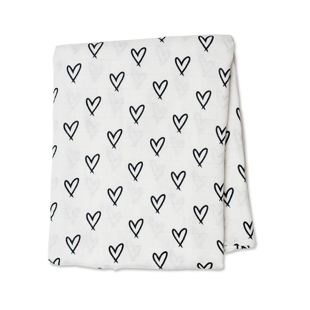 Lulujo - Modern Collection - Baby Muslin Bamboo Swaddle Blanket, Nursing/Stroller Cover