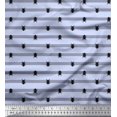 thumbnail image 1 of Soimoi Blue Rayon Fabric Stripe & Beetles Insects Print Fabric by Yard 56 Inch Wide, 1 of 1