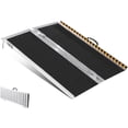 thumbnail image 1 of EDTara Aluminum Folding Wheelchair Ramp, Non-Skid Black Threshold Ramp for Doorways, Steps & Stairs, 600 lbs Capacity, 1 of 6