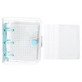 thumbnail image 1 of REGALWOVEN Clear 3 Ring Binder Cover, Notebook Binder Mini Refillable Loose Leaf Folder Planner, Blue, 1 of 6