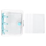 REGALWOVEN Effacer 3 Couvercle de bague, Binder de carnet Mini Planificateur de dossier à feuilles longues rechargeables, bleu