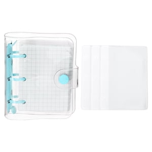 REGALWOVEN Effacer 3 Couvercle de bague, Binder de carnet Mini Planificateur de dossier à feuilles longues rechargeables, bleu