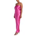thumbnail image 4 of Faithtur Nouvelle Mode Femmes Robe Sans Manches Couleur Unie Bustier Élégante une Pièce, Robe de Banquet de Mariage Cocktail, 4 of 7
