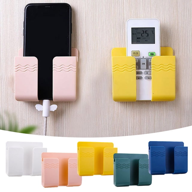 Punch Cartoon Mobile Phone Storage Rack Wall Mounted Organizer for Small Debris TV Air Conditioner Hanger