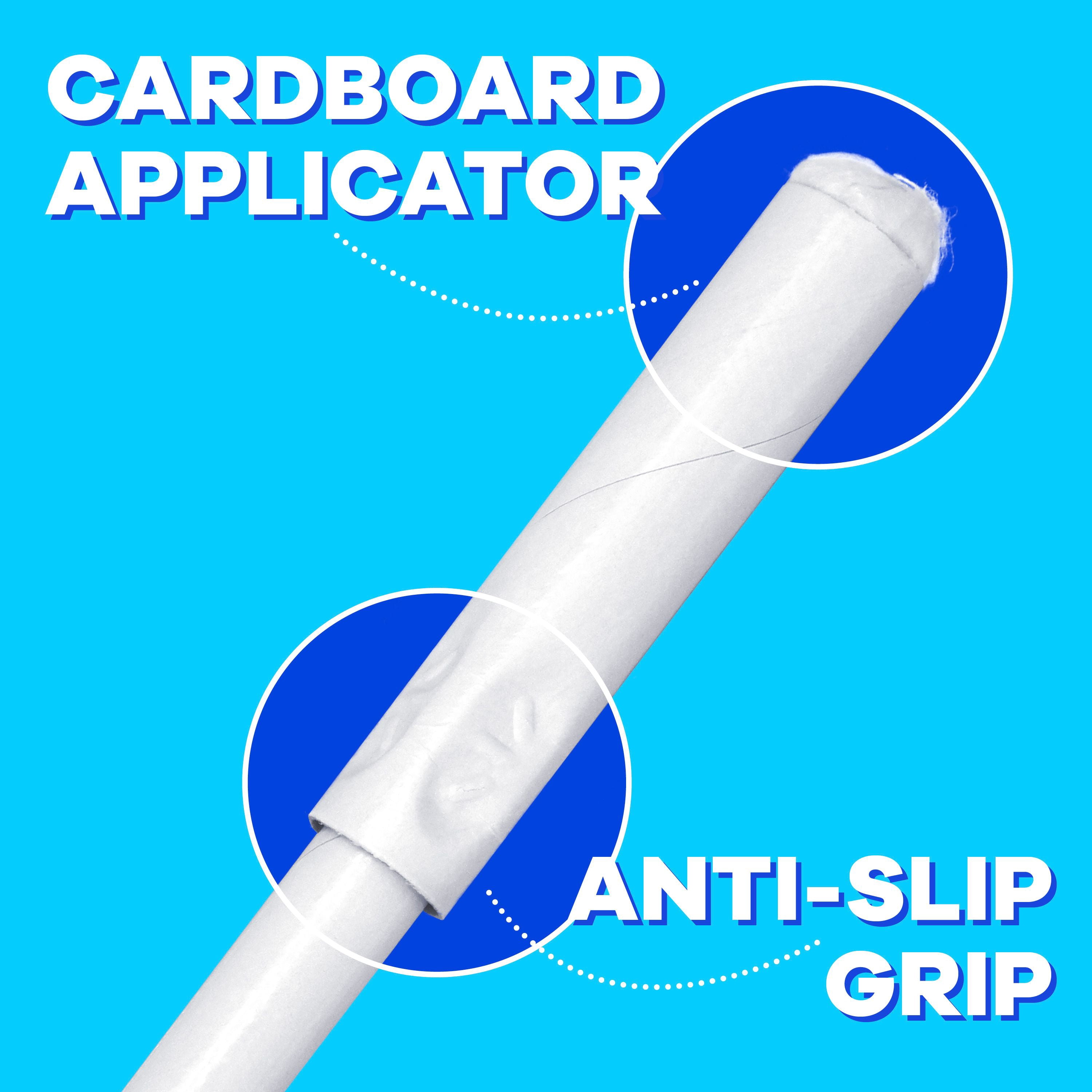 Tampax Tampons avec Applicateur en Carton Absorption Super, Prise Antidérapante, Jupette Anti-Fuites, Non Parfumés