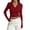 Red, variant on Hiiyo Women's Long Sleeve V Neck Polo Shirt Slim Fit Casual Basic T-Shirt(S-XL)