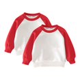 thumbnail image 1 of RXIRUCGD Chandail à Capuche de Sport pour Enfants, Chandail à Col Rond pour Garçons et Filles, Manches Longues (Rouge, Taille : 3-4 Ans), 1 of 2