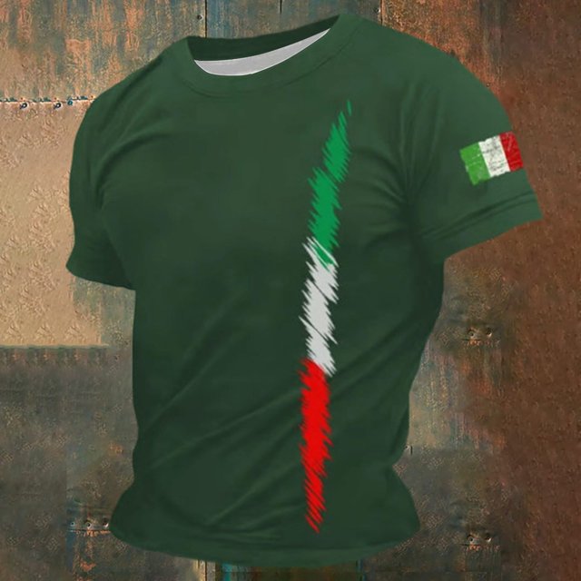 T-Shirt Graphique Décontracté pour Hommes T-Shirt Polyvalent pour Tous les Jours Design à Col Rond Élégant pour Sorties Sociales Coupe Légère et Confortable