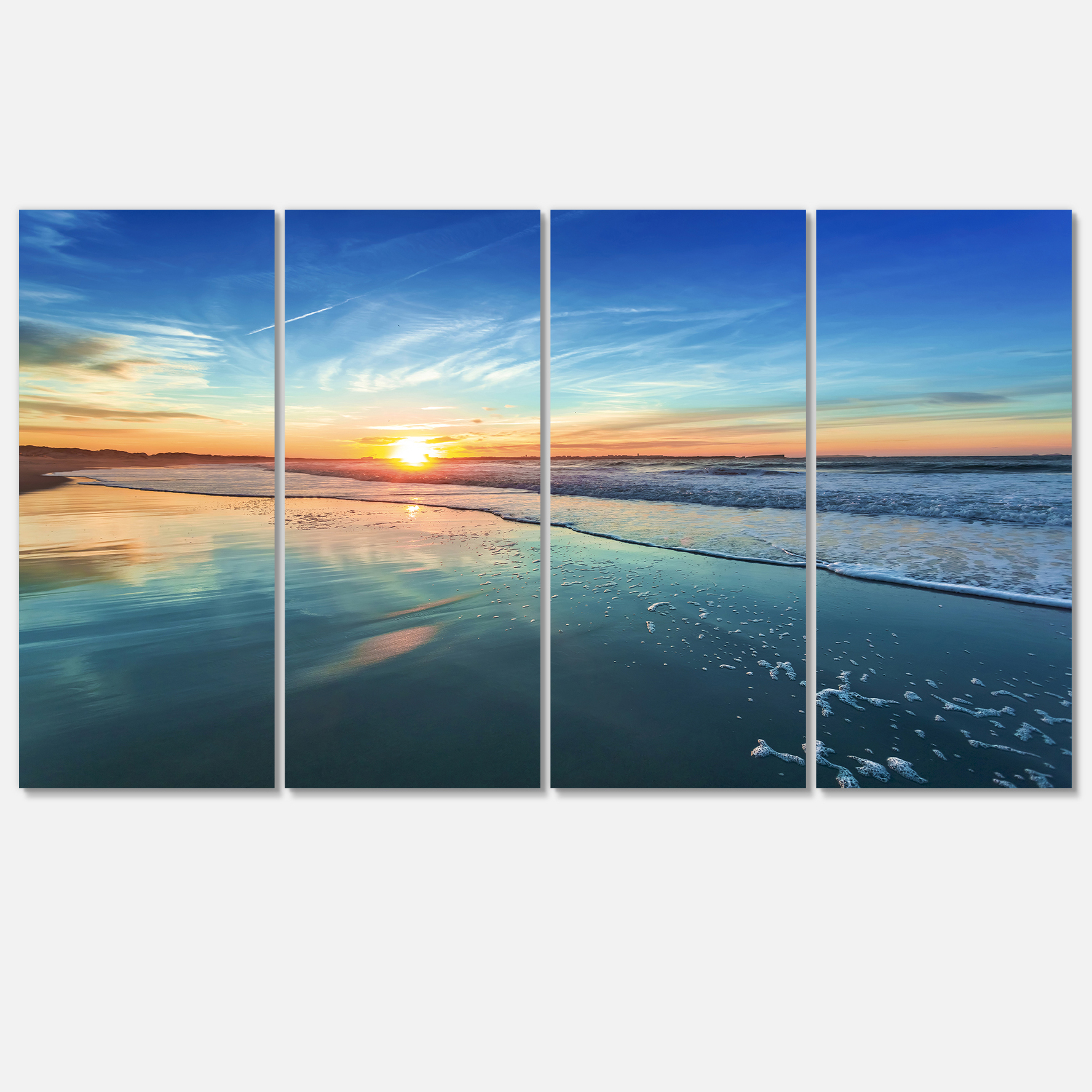 Tableau mural imprimée sur toile Design Art la mer et soleil