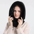 thumbnail image 4 of Women Winter Outdoor Riding Headgear Cold-Proof Ski Cap Warm Bib Face Mask Integrated Cold-Proof Hood Hat, 4 of 6