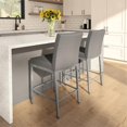thumbnail image 3 of Amisco Perry Plus 26" Counter Stool - Silver Grey Polyester/Glossy Grey Metal, 3 of 9