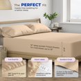 thumbnail image 4 of THREAD SPREAD 600 Thread Count Sheets Queen - 100% Egyptian Cotton Sheets Queen Size 4 PC Luxury Sheets Queen Size Soft Sateen Cooling Extra Long Staple 16"" Deep Pocket Queen Bed Sheet Set - Taup, 4 of 5