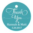 thumbnail image 1 of 100 PCS Personalized Thank You Hang Tags Custom Wedding Favors Round Gift Paper Tags, 1 of 1