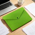 thumbnail image 2 of ZTTD Felt File Folder, Durable Briefcase, Document Bag, Paper File Folders, Portfolio Case, Letter Envelope, Handbag Button Closure, for Office Home S-chool Stationery (Z06-Green), 2 of 8