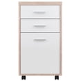 thumbnail image 4 of Winsome Kenner Mobile File Cabinet, 3 Drawers, Reclaimed Wood/White Finish, 4 of 9