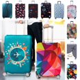 thumbnail image 2 of 18-32Inch Suitcase Cover Elastic Luggage Cover Full Body Print Anti-Scratch Suitcase Protective Case Trolley Dustproof Cover Retro newspaper L, 2 of 6