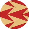 thumbnail image 1 of Ahgly Tapis Rond Lavable en Machine Intérieur Transitionnel Jaune Safran, 6 Pieds Rond, 1 of 7