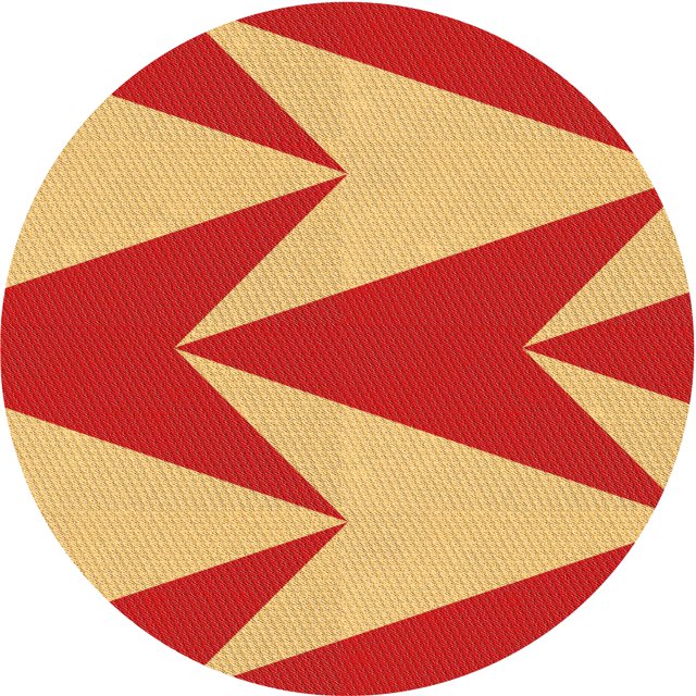 Ahgly Tapis Rond Lavable en Machine Intérieur Transitionnel Jaune Safran, 6 Pieds Rond