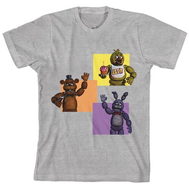 Five Nights At Freddy'S Chica, Freddy, and Bonnie Junior's Heather Tee Shirt-S
