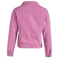 thumbnail image 5 of Veste en Denim Unie pour Femmes à Manches Longues, Cardigan Amincissant, Manteau avec Poches, Haut, 5 of 5