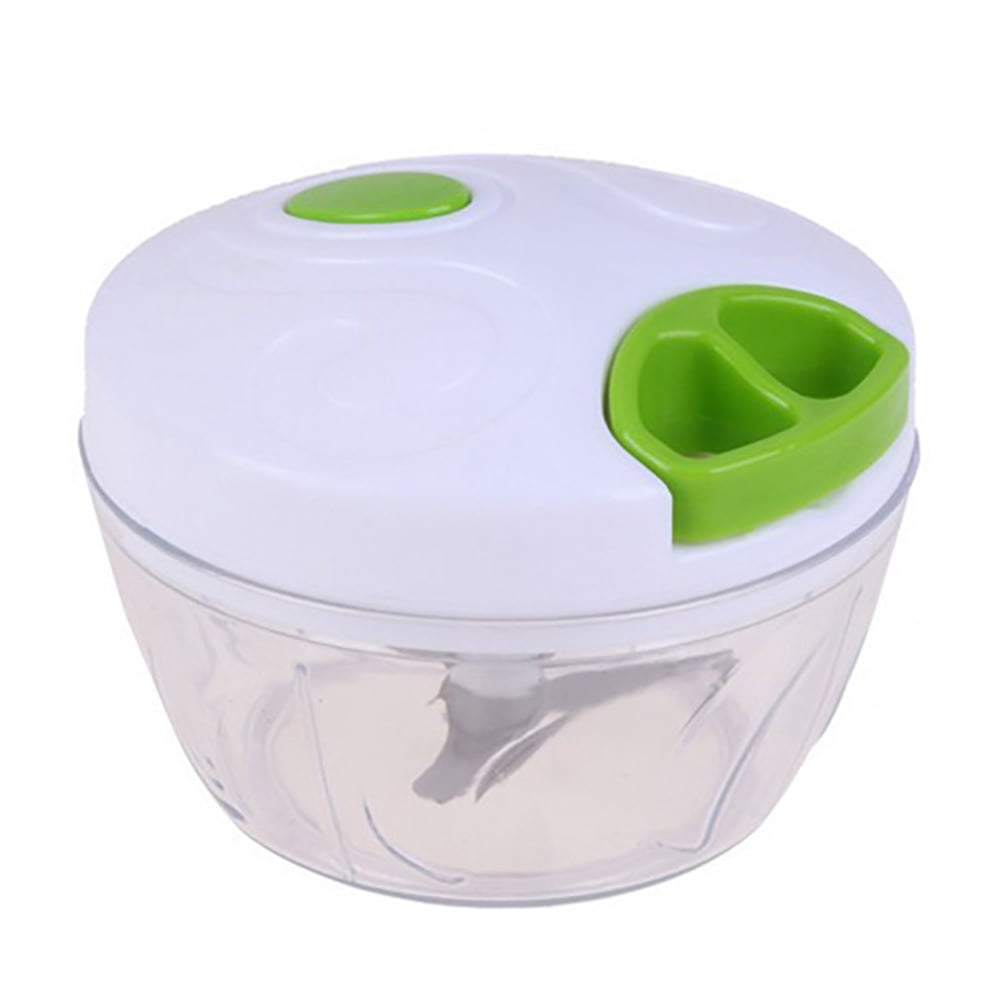Manual Food Chopper Hand-powered Chopper Hand Pull Mincer Blender Mixer Household Food Processor for Onions Garlic Pepper Meat Fruit Vegetable 500ML