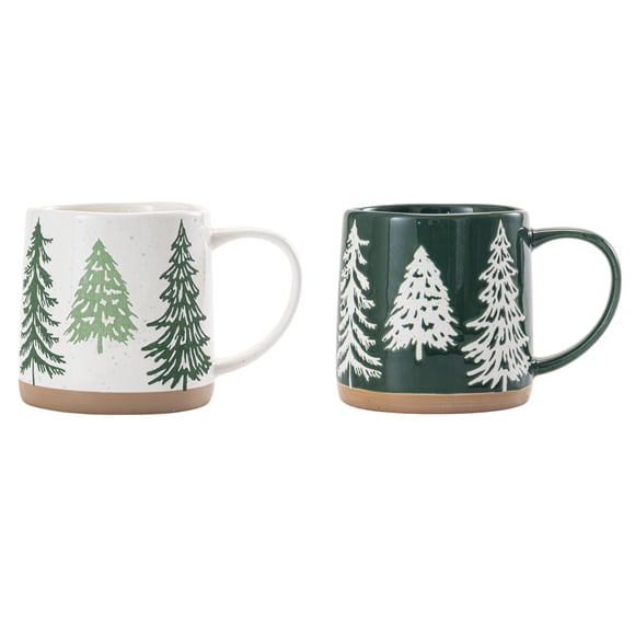 Holiday Time Tasses en céramique résistantes à la cire, 500 ml (16,9 oz), ensemble de 2