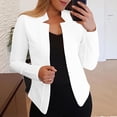 thumbnail image 4 of cfhntfmh Cardigan Grande Taille pour Femmes Mode à devant Ouvert Manches Longues Tuniques Chemises Automne Formel Travail Bureau Cardigans, 4 of 5