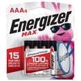 thumbnail image 1 of Energizer MAX AAA Batteries (4 Pack), Triple A Alkaline Batteries, 1 of 6