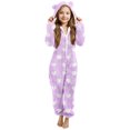 thumbnail image 1 of Pyjama pour Bébé Fille, Combinaison à Capuche à Manches Longues pour Chaleur Hivernale, 1 of 5