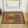 thumbnail image 3 of Coir Door Mats Hello Outdoor Mats for Front Door Mat Indoor Decorative Rugs Non Slip Welcome Mats Outdoor All-Weather Quick Drying, Low Profile Doormat Indoor, Patio Porch Entryway Mat, 16x24 Inch, 3 of 4