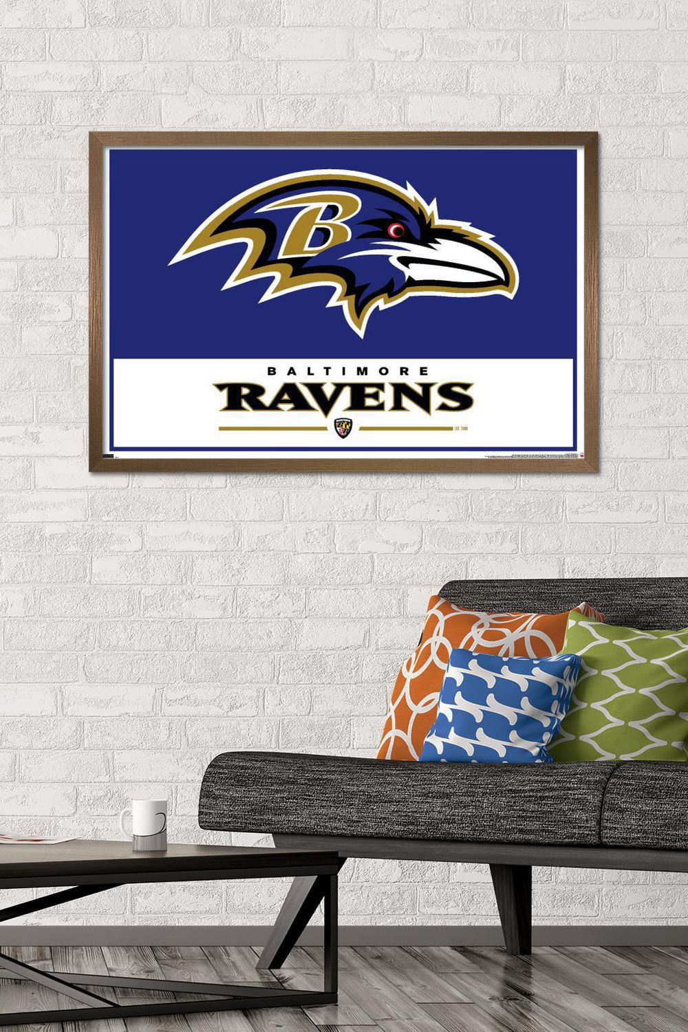 NFL Baltimore Ravens - Logo 21 Wall Poster, 22.375" x 34" Framed