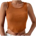 thumbnail image 1 of Birdeem Mode Femmes Aguichant Col Rond Sans Manches Uni Décontracté Sorties Hauts Chemises, 1 of 11