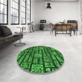thumbnail image 4 of Ahgly Tapis d'Intérieur Lavable en Machine Carré Vert Émeraude Profond, 5 Pieds Carré, 4 of 7