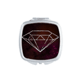 thumbnail image 1 of Crystal Universe Sky Fantasy Red Square Mirror Portable Compact Pocket Makeup Double Sided Glass, 1 of 3