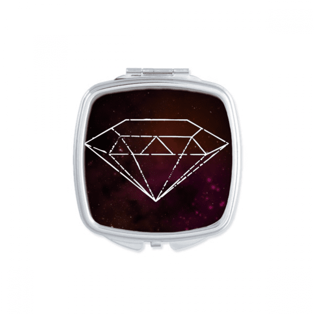 Crystal Universe Sky Fantasy Red Square Mirror Portable Compact Pocket Makeup Double Sided Glass