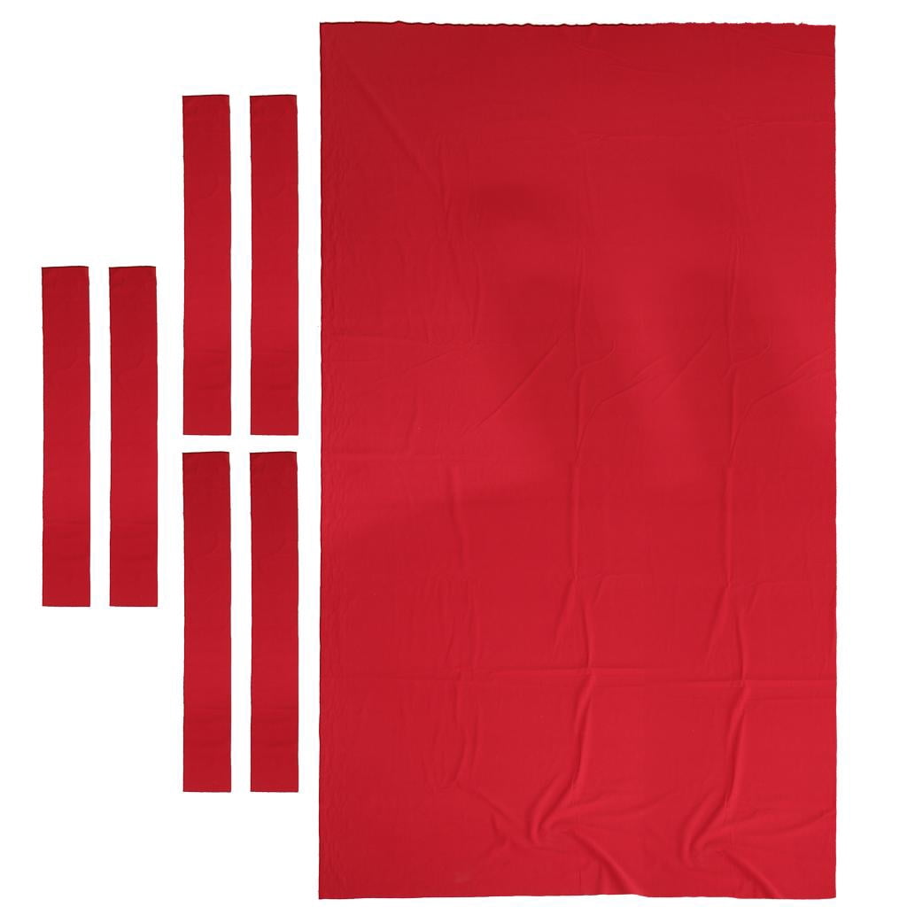 8ft/7ft Billiard Pool Table Cloth Snooker Felt Cushion Replacement - 8ft Red