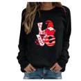 thumbnail image 1 of RKSTN Chandail pour Femmes Décontracté à Manches Longues Blouse à Imprimé de la Saint-Valentin Hauts Chandail Col Rond Coupe Ample Chandail, 1 of 4