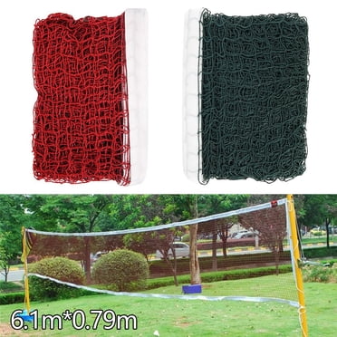 PENGXIANG Filet de Plage de Tennis Portable pour Jeux de Jardin de Plage Filet de Volleyball pour Jeux Intérieurs Extérieurs Badminton Volleyball Filet de Plage de Tennis Rouge/vert