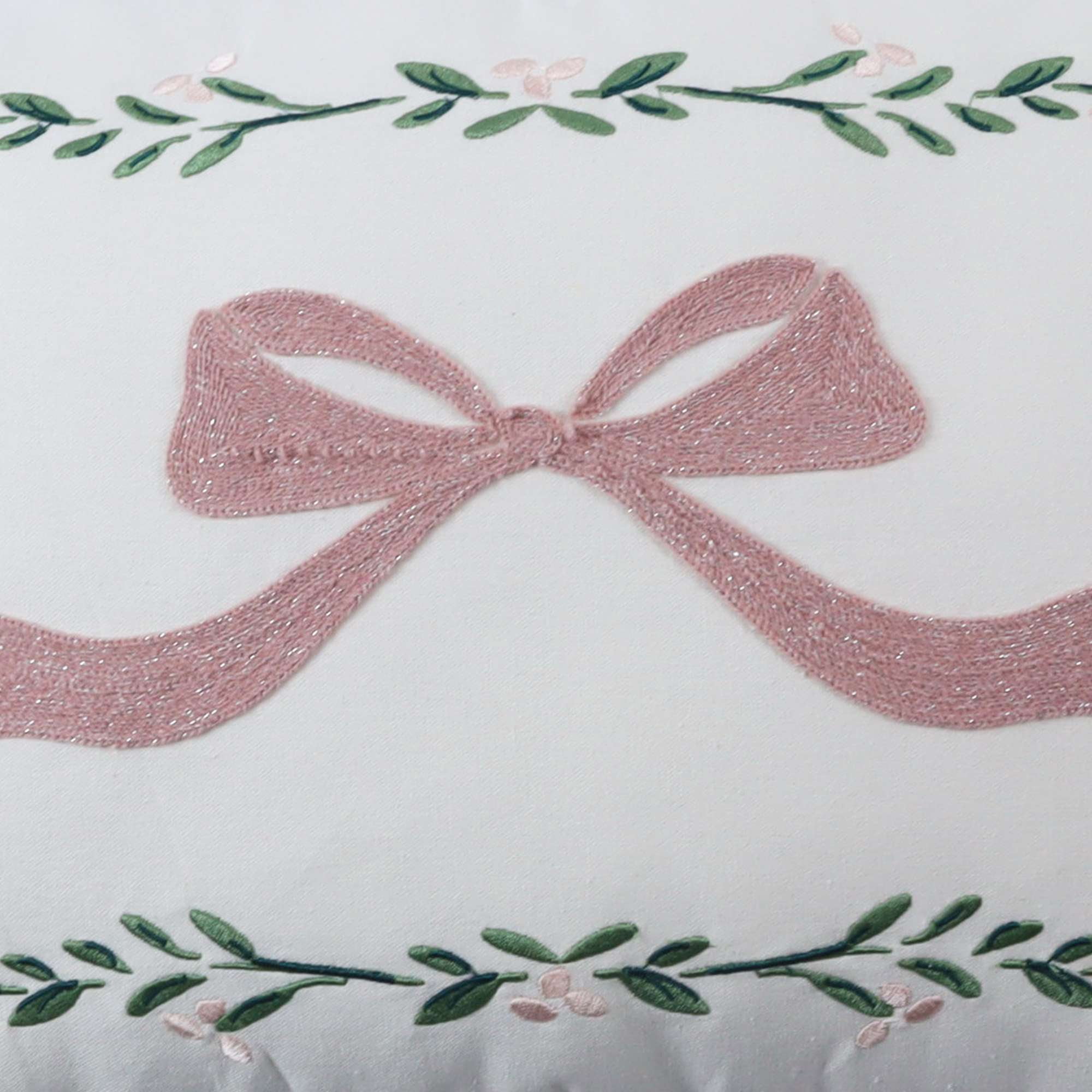 Holiday time — Coussin lombaire rectangulaire décoratif à guirlande 51 × 33 cm