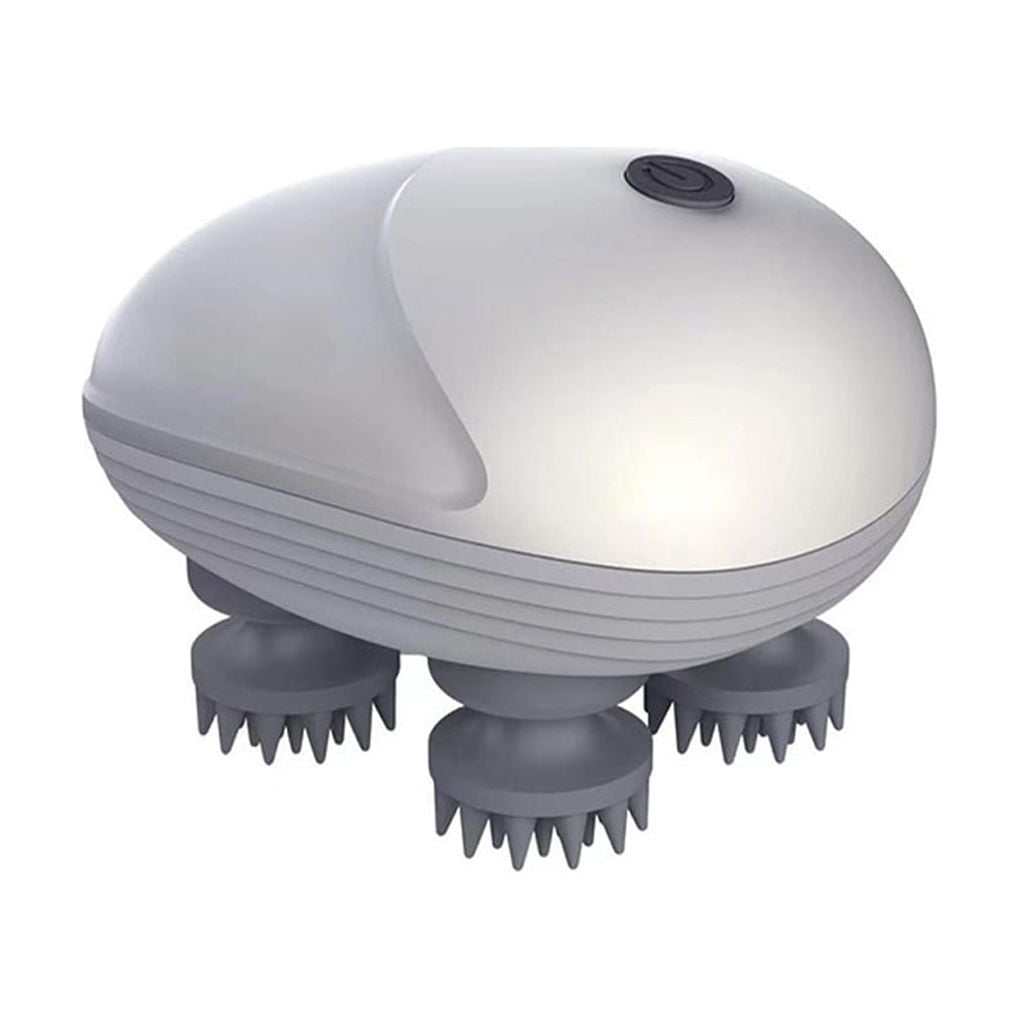 tssuouriy Head Massager Home Use Scalps Scrubbing Device Household Electronic Stress Relief Scalp Massagers Adult Body Massaging Equipment Silver