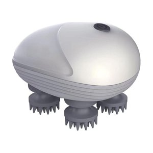 tssuouriy Head Massager Home Use Scalps Scrubbing Device Household Electronic Stress Relief Scalp Massagers Adult Body Massaging Equipment Silver
