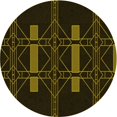thumbnail image 1 of Ahgly Company Tapis d'Intérieur Lavable à la Machine, Carré, Transitionnel, Noir Nuit, Tapis de Zone, 3 Pieds Carré, 1 of 7